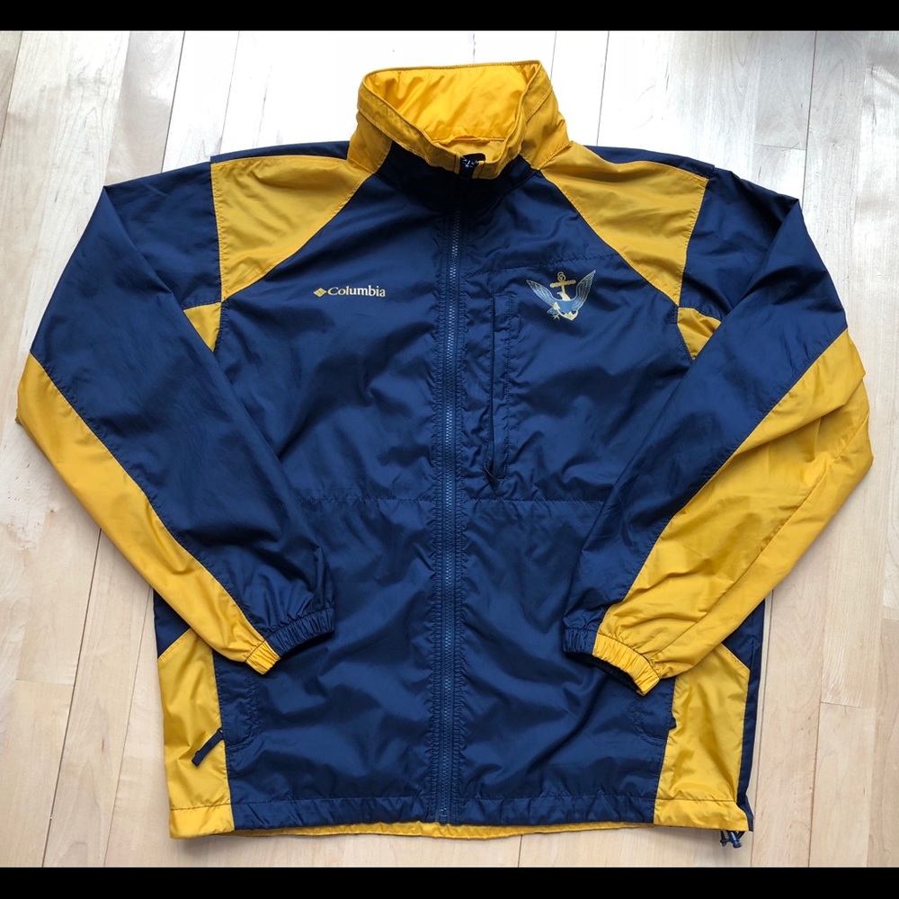 Columbia x Navy windbreaker/raincoat